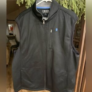 Izod Black Spectator Fleece Vest